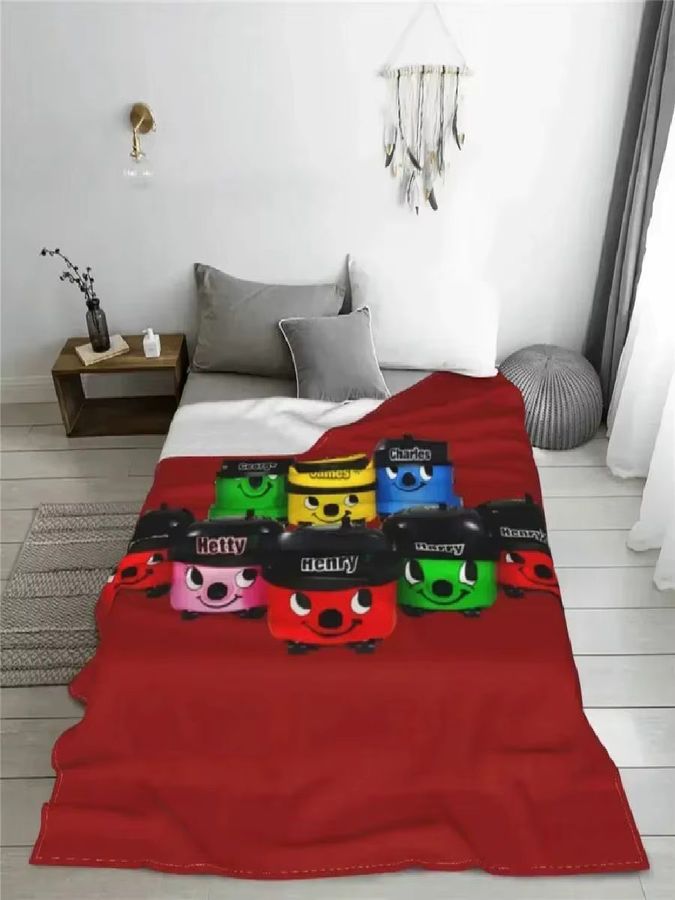 Henry Hoover And Friends Gestrickte Korallen-Fleece-Überwurfdecke in Multicolor - Bild 2