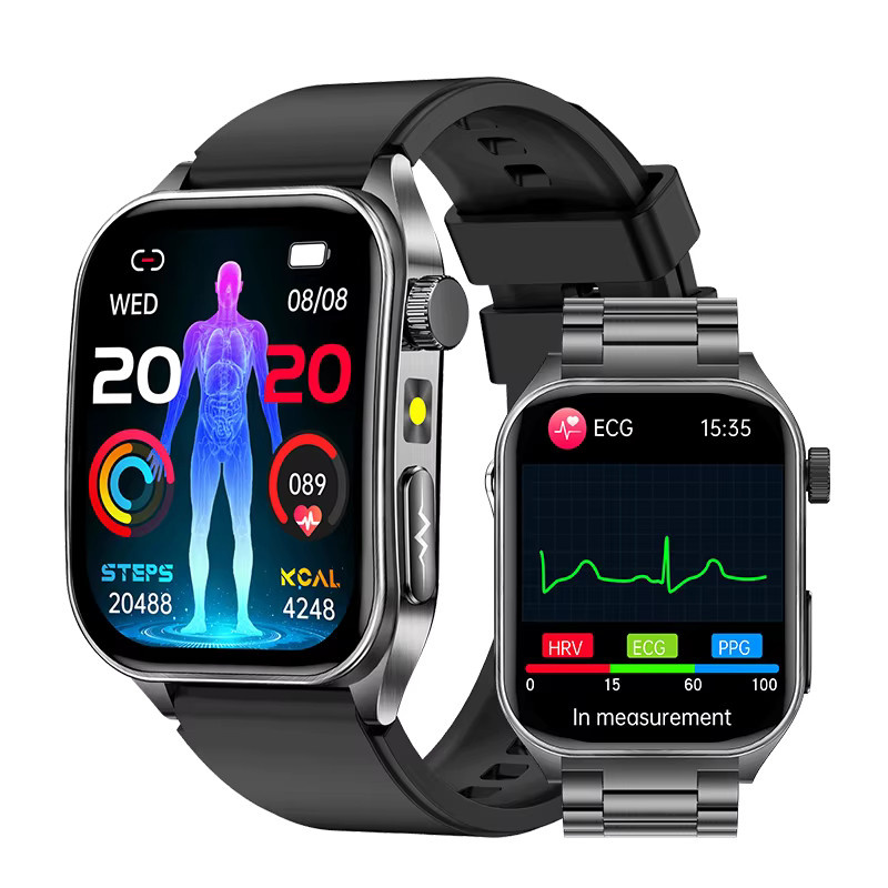 LIGE Smartwatch mit EKG, PPG Laser-Therapie und Bluetooth-Anruf zur Messung von Blutdruck, Körpertemperatur, Fett und Harnsäure für Männer und Frauen - Bild 5