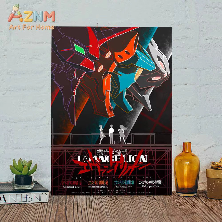 Kayou N-Neon G-Genesis Evangelion Selbstklebendes Kunstposter aus weißem Kraftpapier in Multicolour - Bild 6