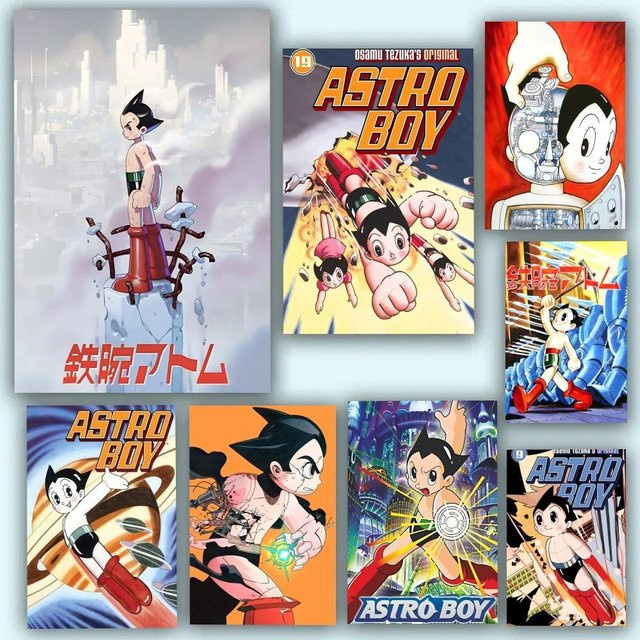 Selbstklebendes Astro Boy Manga Poster aus Papier, wasserfest, Mehrfarbig, Rechteckig - Bild 1