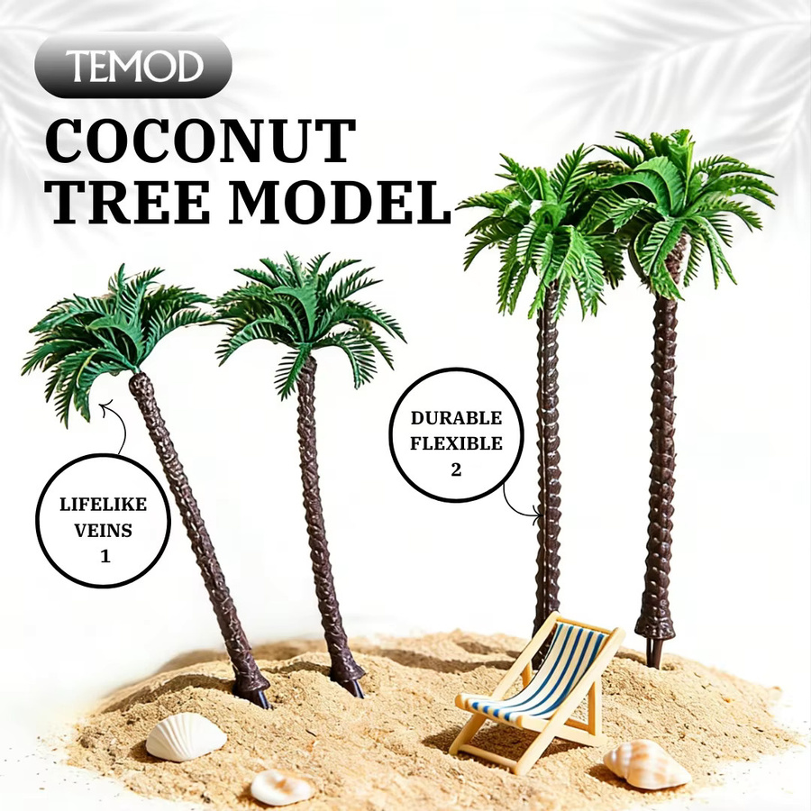 TERAYSUN Miniatur Kokospalme Modell, 20-teiliges Set, 3-19cm - Bild 3