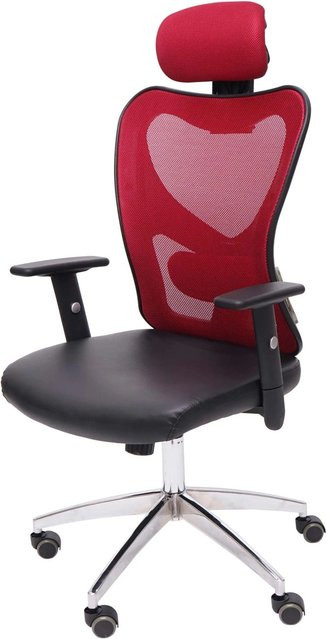 Proregal Profi-Bürostuhl Austin Chefsessel in Rot aus Kunstleder mit Kopfstütze, H: 136 cm, B: 67 cm, T: 71 cm - Bild 1