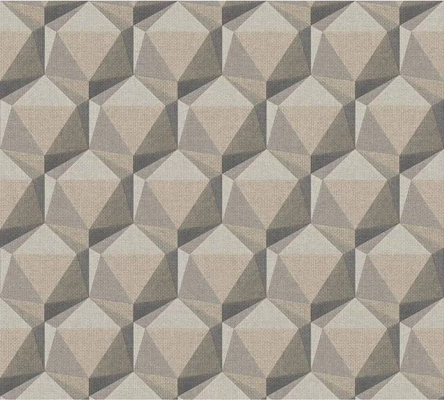 Profhome Grafik Tapete Retro Geometric Matt in Beige Grau Taupe, Breite: 0,53 m, Länge: 10,05 m - Bild 1