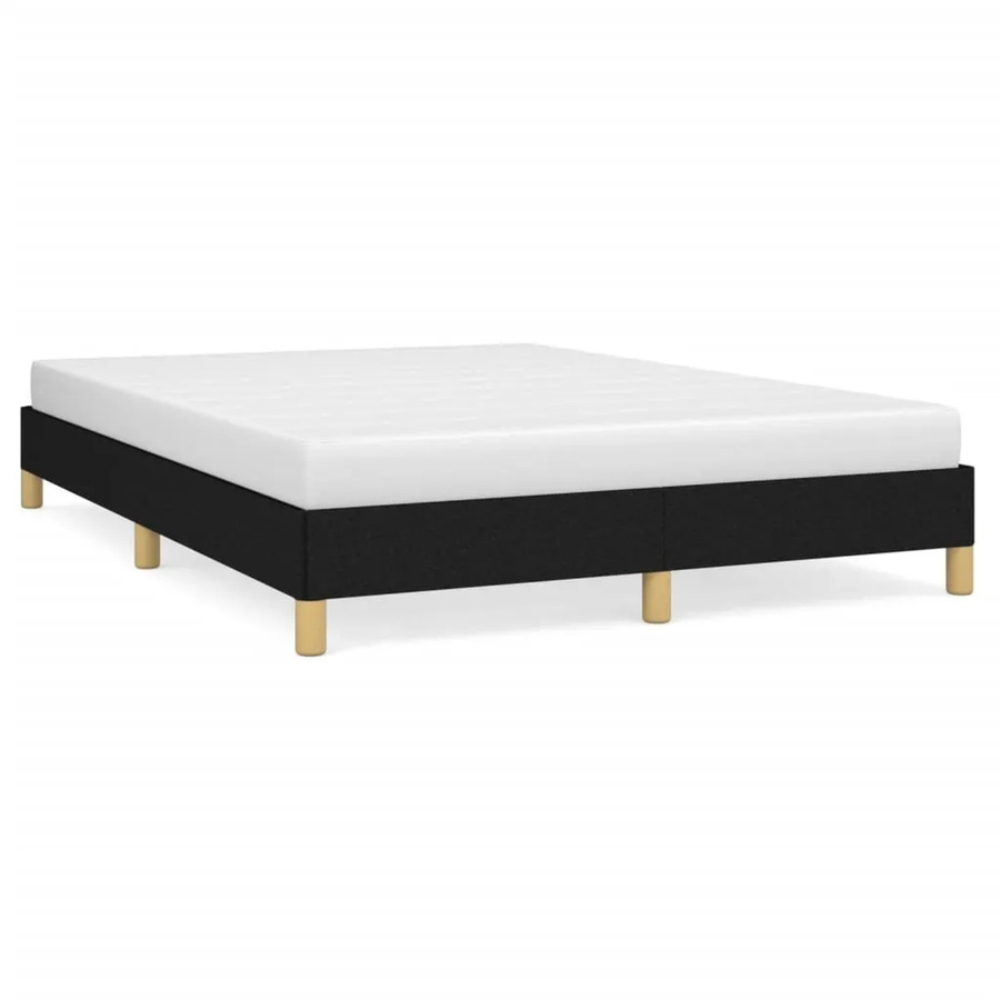 vidaXL Bettgestell modern in Schwarz mit Stoffbezug, B/T/H: 140 x 190 x 143 cm - Bild 2