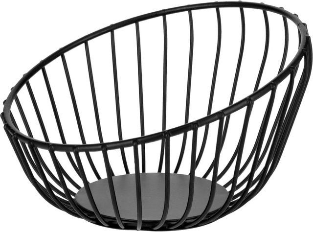 Vega Ciconia Obst- und Brotkorb aus Metall in Schwarz, Durchmesser: 16 cm, Höhe: 10 cm - Bild 1
