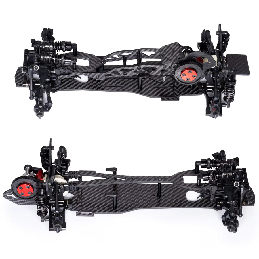YEAHRUN Metall-Kohlefaser-Upgrade-Rahmen für 1:10 Sakura D5 RC Drift-Auto Modellteile - Bild 2
