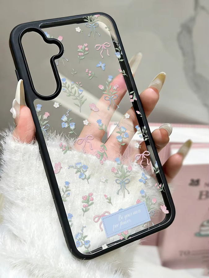 Transparente Blumen-Schleife Handyhülle für Samsung Galaxy A56 5G, A55, A54, A16, A36, A17, A07, A15, S26, S25 Ultra, A24 FE, S23 – Stoßfeste Abdeckung - Bild 5