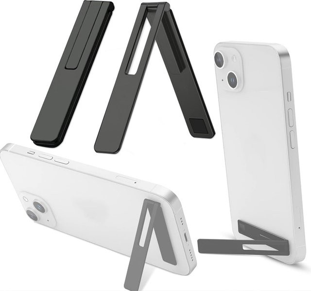 Magnetischer Handyhalter aus Metalllegierung in Silber, faltbarer Desktop-Handyständer für dein Smartphone - Bild 1