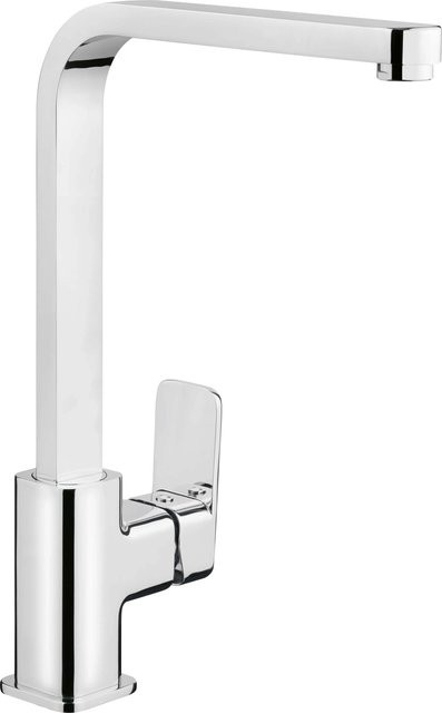 baliv Küchenarmatur KI-1080 Einhebelmischer aus Messing in Chrom Silber mit schwenkbarem Auslauf und Wassersparfunktion - Bild 1