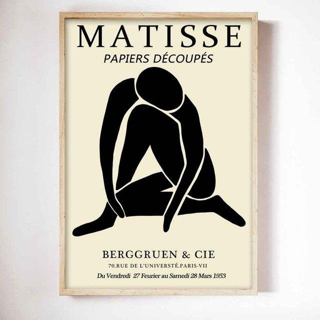 Abstrakte Wandmalerei Aidegou5 im nordischen Stil mit Frauen-Aquarellmuster als minimalistisches Leinwandposter für dein Wohnzimmer oder Büro, B/H: 50 x 70 cm - Bild 1