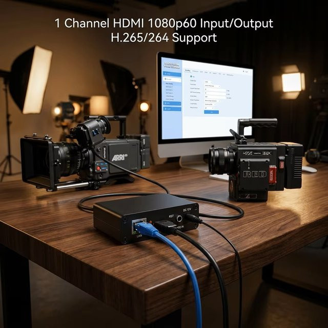 Unisheen BM1000H HDMI zu IP Video-Encoder-Board in Schwarz für IPTV-Systemintegration mit H.265 H.264 Unterstützung für SRT RTSP und RTMP - Bild 1