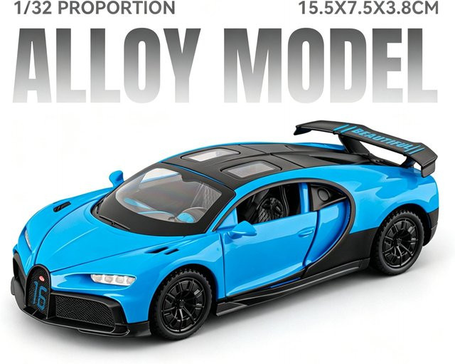 Linyi toy car Chiron Divo Modell Supercar, 1:32, mit Licht und Sound, ab 14 Jahren - Bild 1