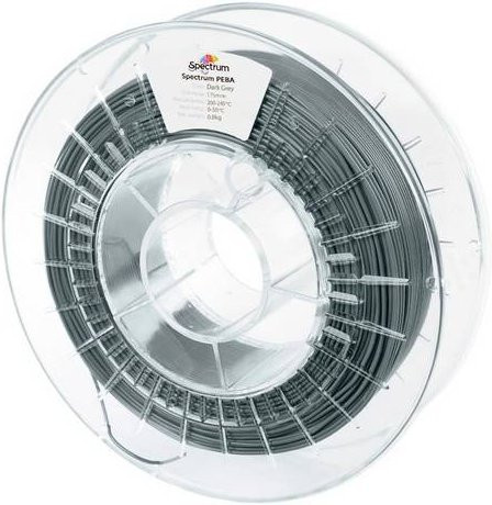 Spectrum Filaments 81681 PEBA Filament flexibel und chemisch beständig, Durchmesser: 1.75 mm, 800 g, Dunkelgrau - Bild 1