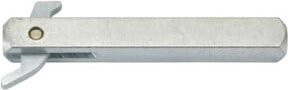 Dieckmann HT-Wechselstift mit Haken Typ K, verzinkter Stahl, Farbe Silber, B/T/H: 10 x 80 mm - Bild 1