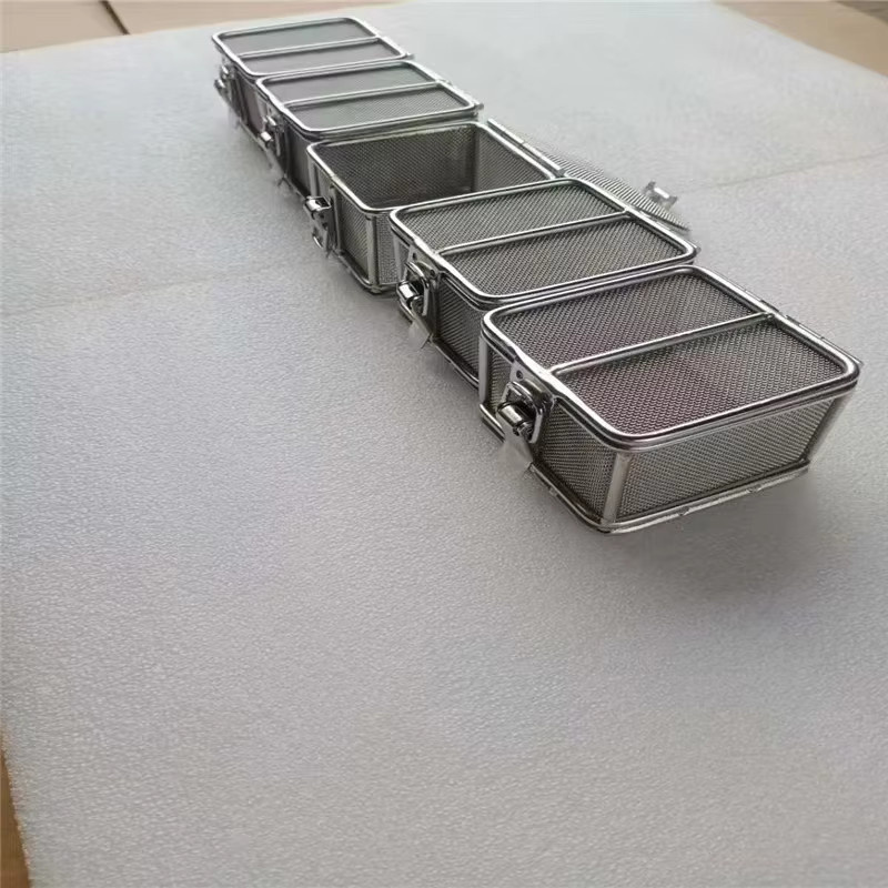Yuyoa Dental Sterilisation Netz Korb mit Deckel aus Edelstahl für chirurgische Instrumente zur Autoklav Desinfektion, Silber - Bild 3