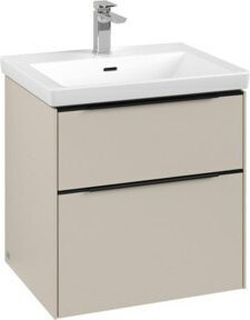 Villeroy & Boch Waschtischunterschrank Subway 3.0 in Cashmere Grey, Wandmontiert, Matt, B/T/H: 57,2 x 57,6 x 47,8 cm - Bild 1