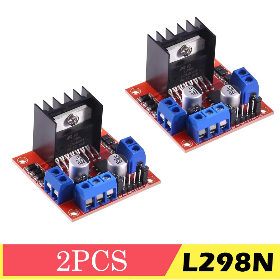 DIYmalls L298N Dual H-Brücken Motortreiber-Modul DC Schrittmotor-Steuerplatine in Rot für Arduino ESP32 ESP8266 Smart Robot Car - Bild 6