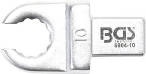 BGS Einsteck-Ringschlüssel 6904-10, offen, 10 mm, Aufnahme 9 x 12 mm, silber - Bild 1