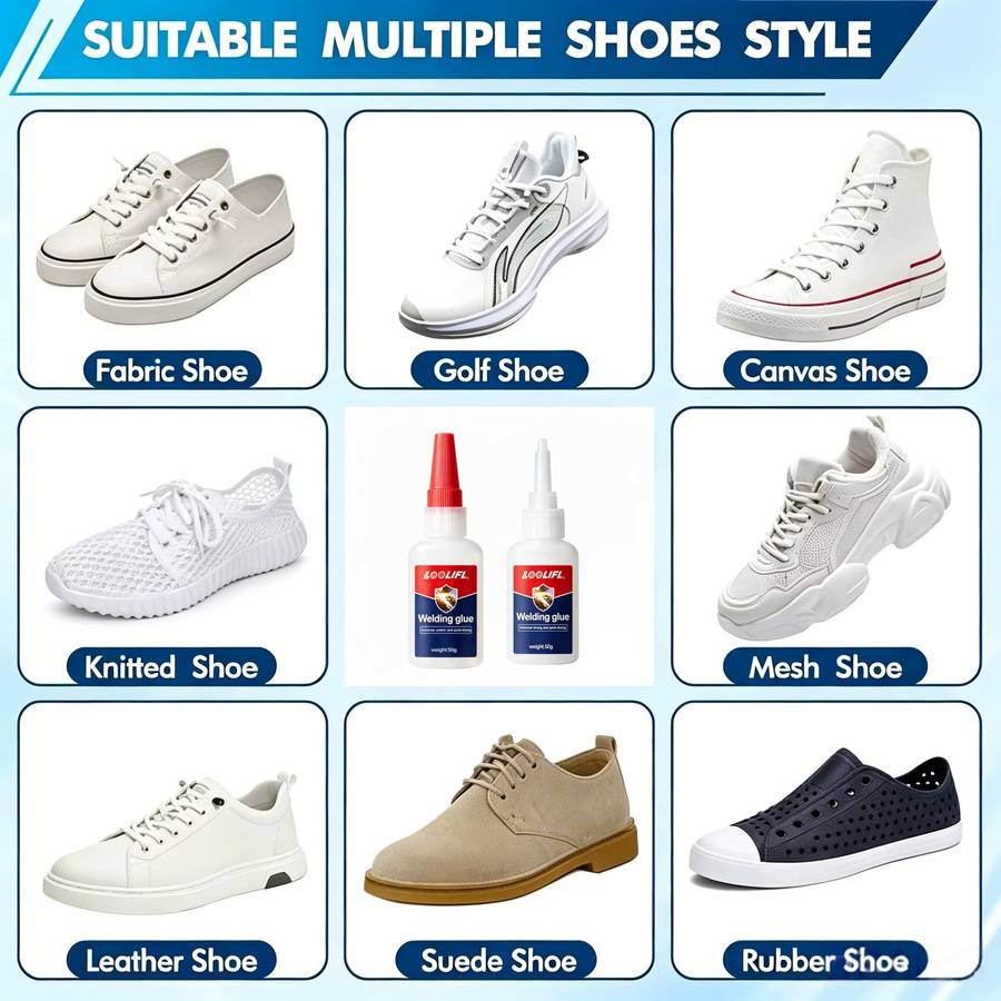 LOOLIFL Schuhreparaturkleber Transparent 50g - Wasserfester Superkleber für Gummisohlen, Leder und Sneaker - Bild 4