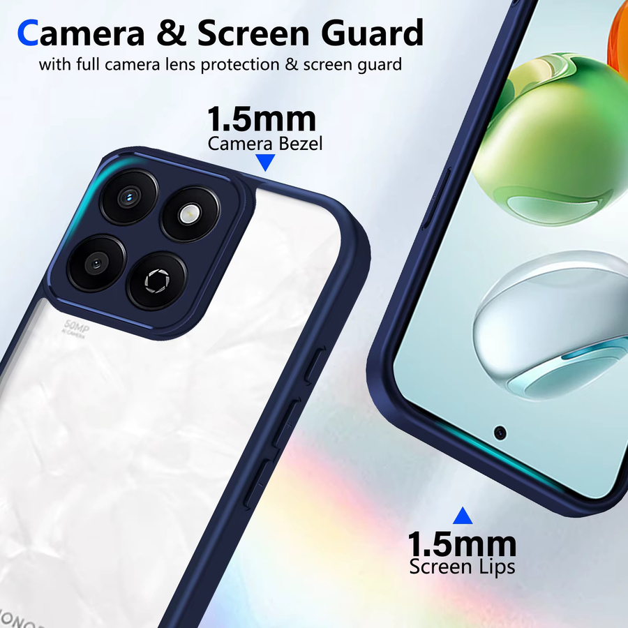 Honor 200 Smart 5G Hülle mit Luftpolster und stoßfestem Silikon-Stoßfänger, transparente matte Rückseite - Bild 4