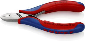 Knipex Elektronik- und Feinmechanik-Seitenschneider 77 02 115 mit Facette und Mehrkomponenten-Griff in Multicolor - Bild 3