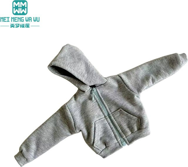 meimengwawu Modischer Kapuzenpullover, Kleidung für Puppen, Zubehör, Grau - Bild 1