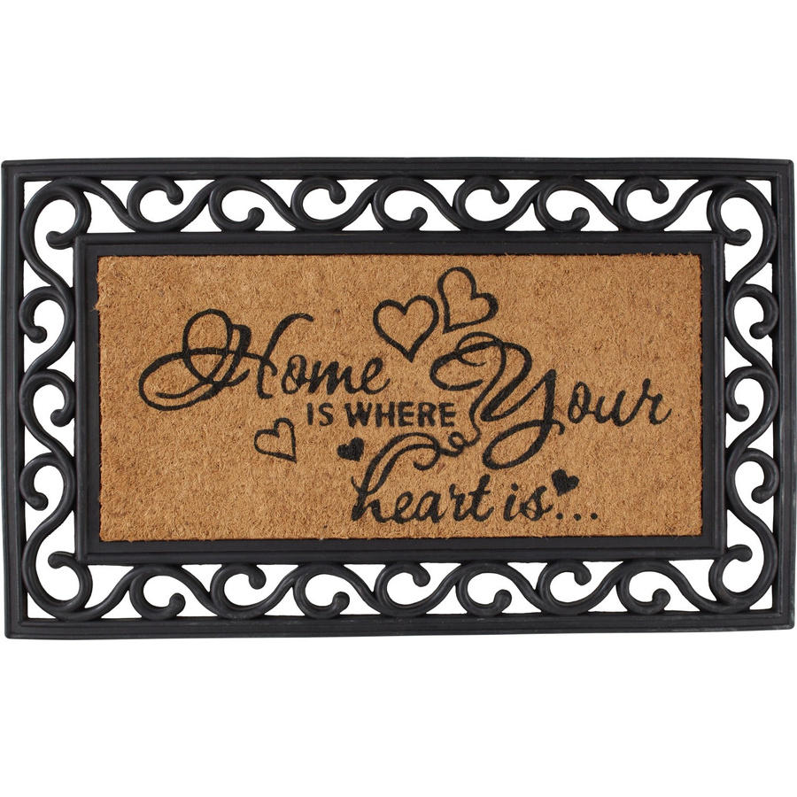 Mömax Fußmatte Hearts in Braun mit Herz-Motiv, rutschfest und schmutzabweisend, B/B: 40 x 60 cm - Bild 2