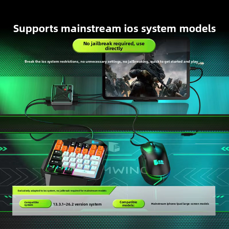 Gamwing XuanJi2 iOS Tastatur- und Mauskonverter für Mobile Games in Schwarz - Bild 2