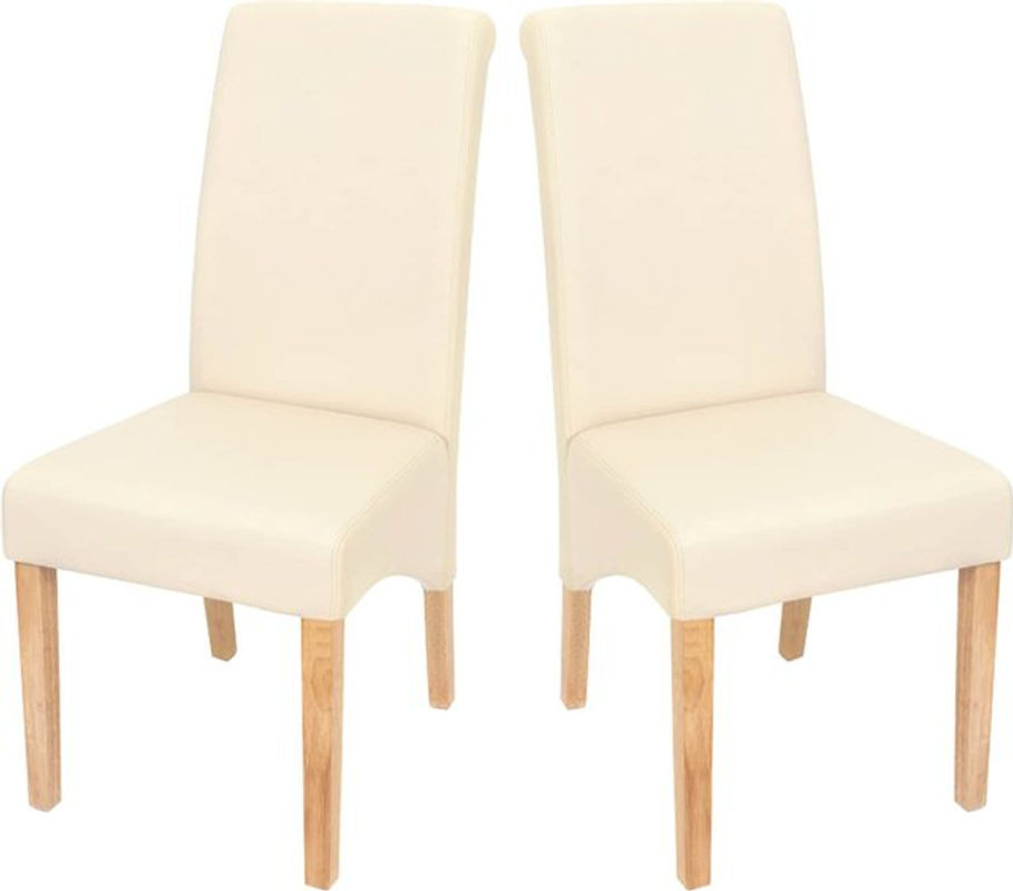 2er-Set Esszimmerstuhl Cesena von MCW in Beige, Modernes Design mit mattem Kunstleder - Bild 1