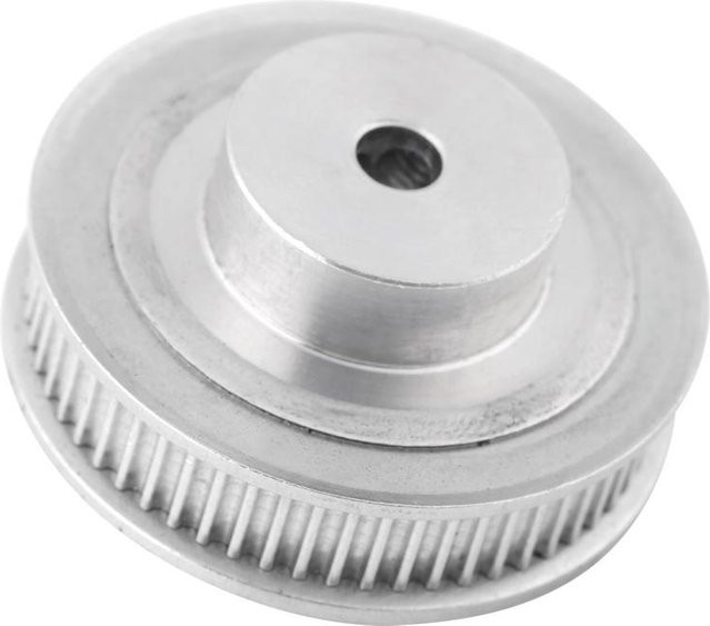 Aluminium GT2 Zahnriemenscheibe mit 60 Zähnen und 5mm Bohrung für 3D-Drucker in Weiß - Bild 1