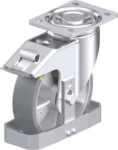 Blickle Stahlblech-Lenkrolle LH-ALTH 180K-FI-AS-FS in Silber, Rad-Durchmesser: 180 mm, Tragfähigkeit: 700 kg - Bild 1