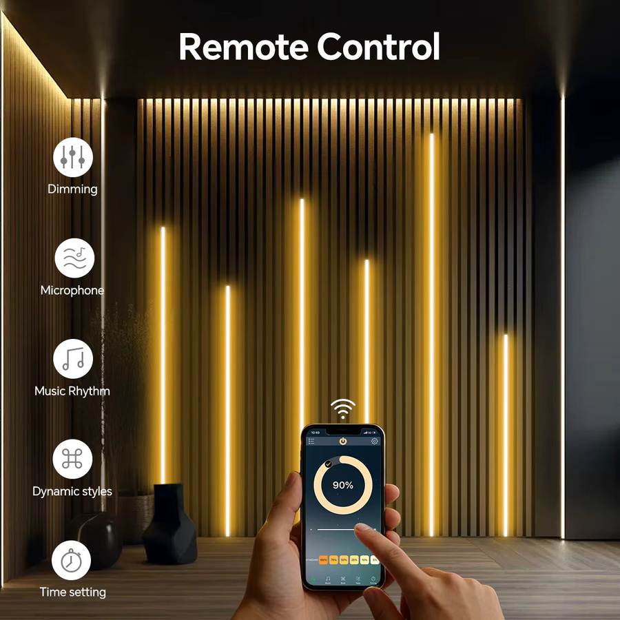 Dimmbare MALITAI COB-LED-Neonstreifenleuchte in Warmweiß mit Bluetooth-App-Steuerung für TV-Hintergrundbeleuchtung und Schrankdekoration - Bild 3