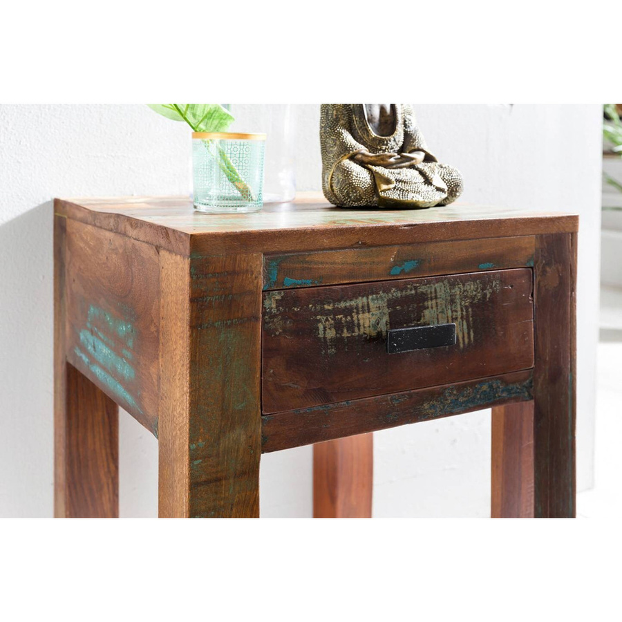 Wohnling Nachtkonsole aus Mangoholz in Braun, orientalisch, B/H/T: 40 x 55 x 40 cm - Bild 3