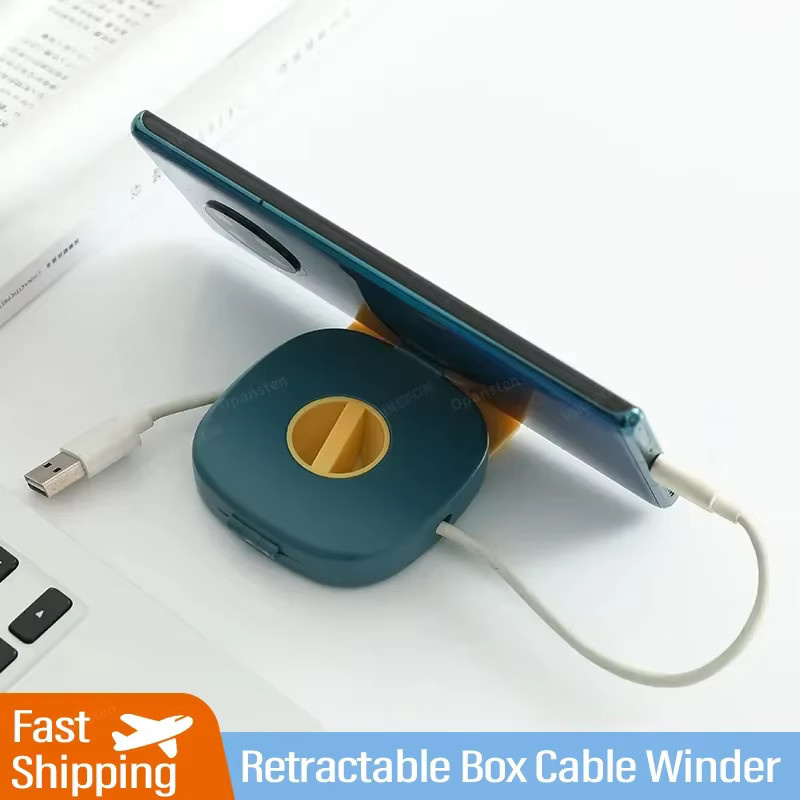 VIKEFON Kabel Organizer Rotierender Kabelwickler aus Kunststoff für Telefon, Maus und Kopfhörer - Bild 2