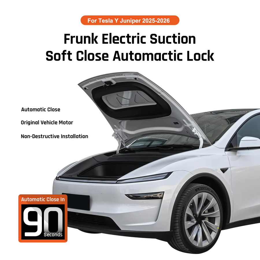 Ruiy Y Automatisches Power-Frunk-Kit mit Soft-Close für Tesla Model Y Juniper 2025 2026 in Schwarz - Bild 2