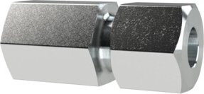 Riegler Aufschraubverschraubung aus verzinktem Stahl, G 1/4 Zoll, für Rohr Durchmesser 6 mm, Silber - Bild 1