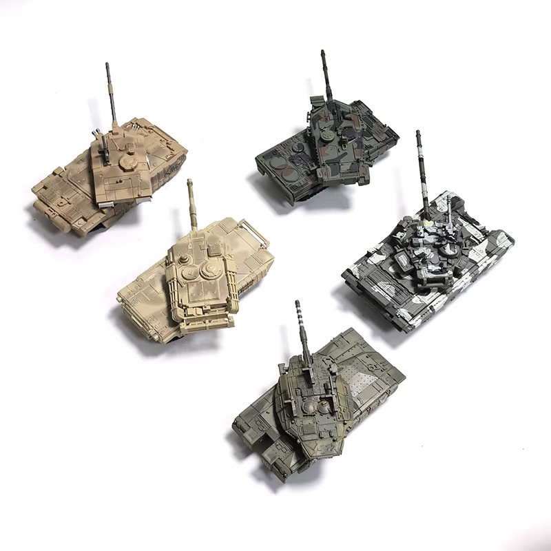 yikesong Militär Serie M1A2 Leopard 2A7 T-90 Kampfpanzer, Spielzeug Fahrzeuge - Bild 2