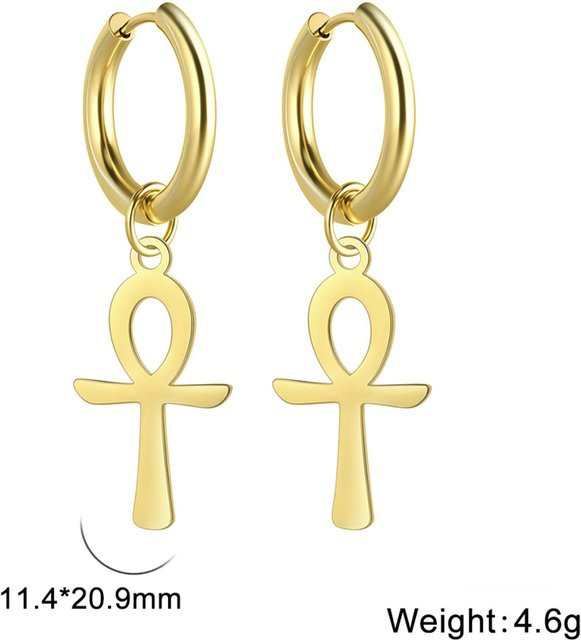 YULIN Hängeohrringe Edelstahl, Gold, Damen - Bild 1