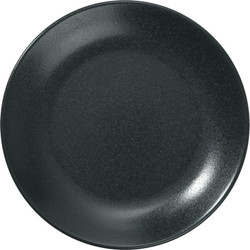 VEGA Teller flach Masca aus Porzellan, schwarz, rund, Durchmesser: 18 cm, 6er Pack - Bild 1
