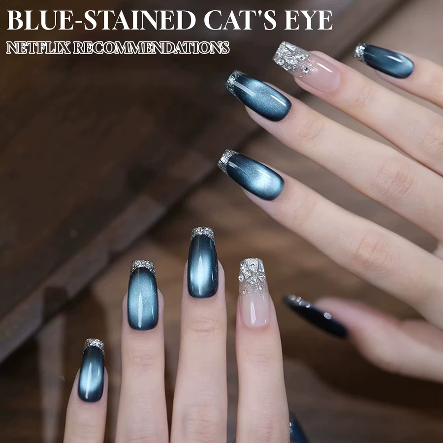 MISS MIANEL Nagellack Katzenauge Gel, Eisblau, 12 ml - Bild 5