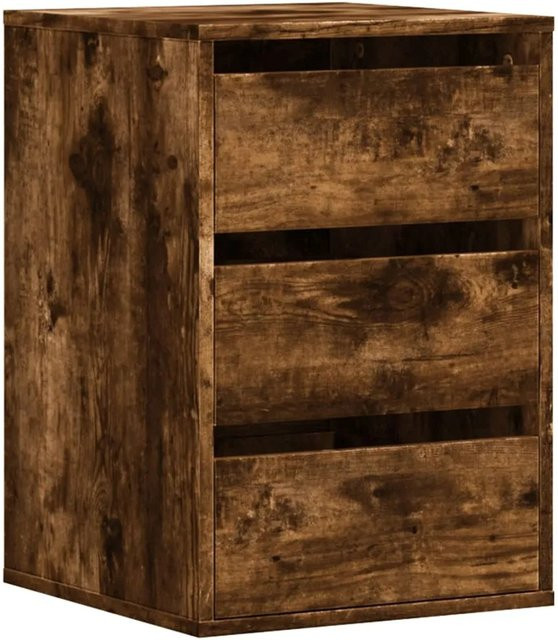 vidaXL Kommode aus Holzwerkstoff in Räuchereiche, Farbe: Braun, B/T/H: 40 x 41 x 58 cm - Bild 1