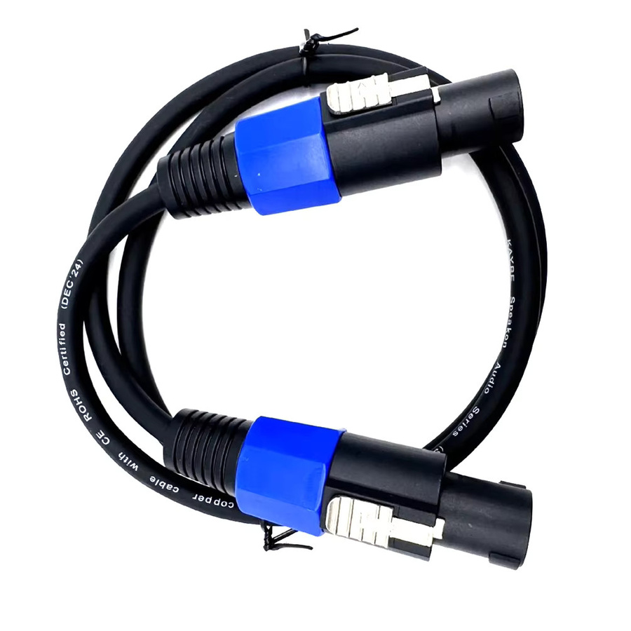 FRHY Speakon-zu-Speakon-Audiokabel mit 2 x 1,5 mm2 Querschnitt in Schwarz für DJ und PA-Systeme - Bild 3