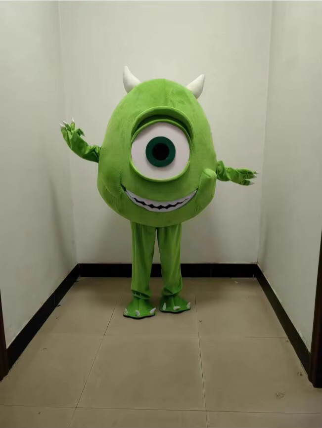 Potdemiel Mike Wazowski Maskottchen Kostüm, Disney, Grün, Plüsch / Textil - Bild 2