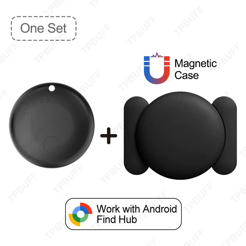Android GPS-Tracker kompatibel mit Google Find My als Anti-Verlust Ortungsgerät mit starkem Magnet für iPhone und Android in Schwarz oder Blau - Bild 2