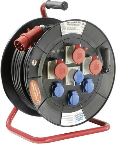 AS Schwabe Kabeltrommel 40m Schwarz mit CEE-Stecker 16A 3-polig - Bild 1