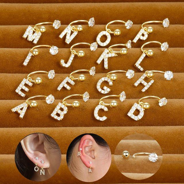 Yuedane Ohrstecker Edelstahl, Gold, Kristall Zirkonia, Damen - Bild 1