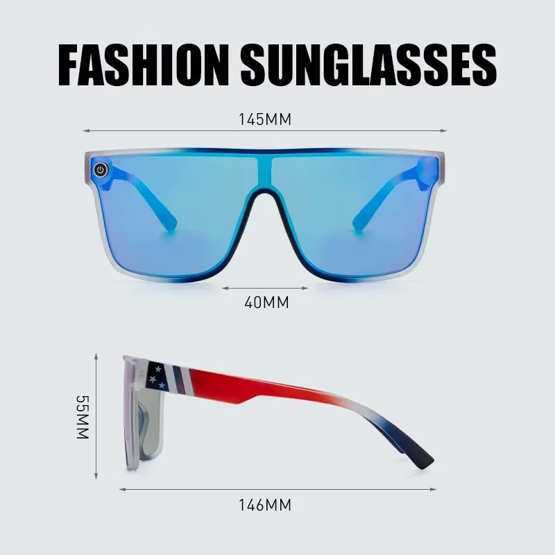 Kapvoe Sonnenbrille, quadratisch, Unisex, Kunststoff, polarisiert - Bild 2
