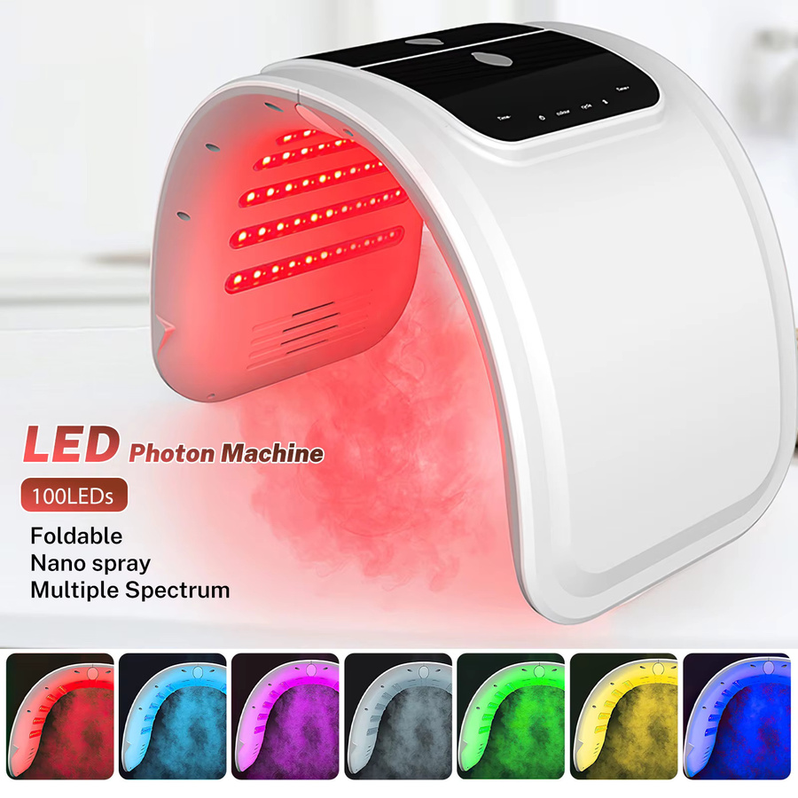 OWJHE LED Gesichtsmaske PDT mit Spray, Weiß, Unisex - Bild 3