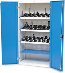 Bedrunka+Hirth CNC-Flügeltürenschrank T500 R36-16 mit 3 Werkzeugaufnahmen in Blau - Bild 1