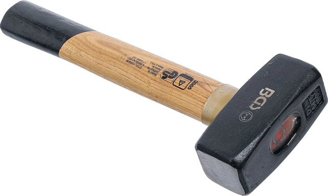 BGS Fäustel Club mit Holzstiel in Gold und Schwarz, 1000 g - Bild 2